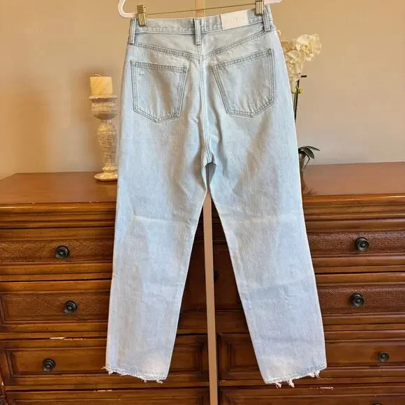 Pistola High Rise Straight Leg Ankle Jeans in Light Blue Malibu Wash Size 26 - Picture 4 of 8